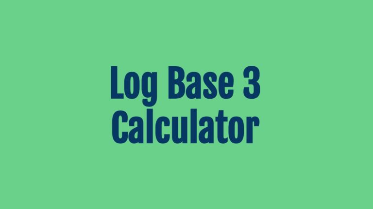 Log 3 calculator